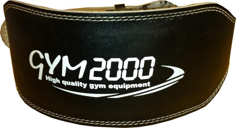GYM2000 Løftebelte Lær, bred (svart)