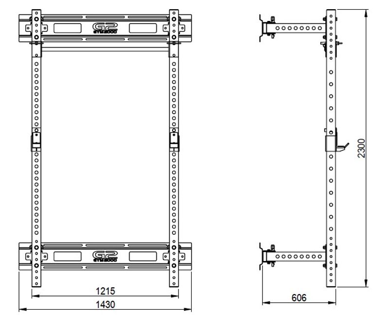G2 Veggmontert Rack