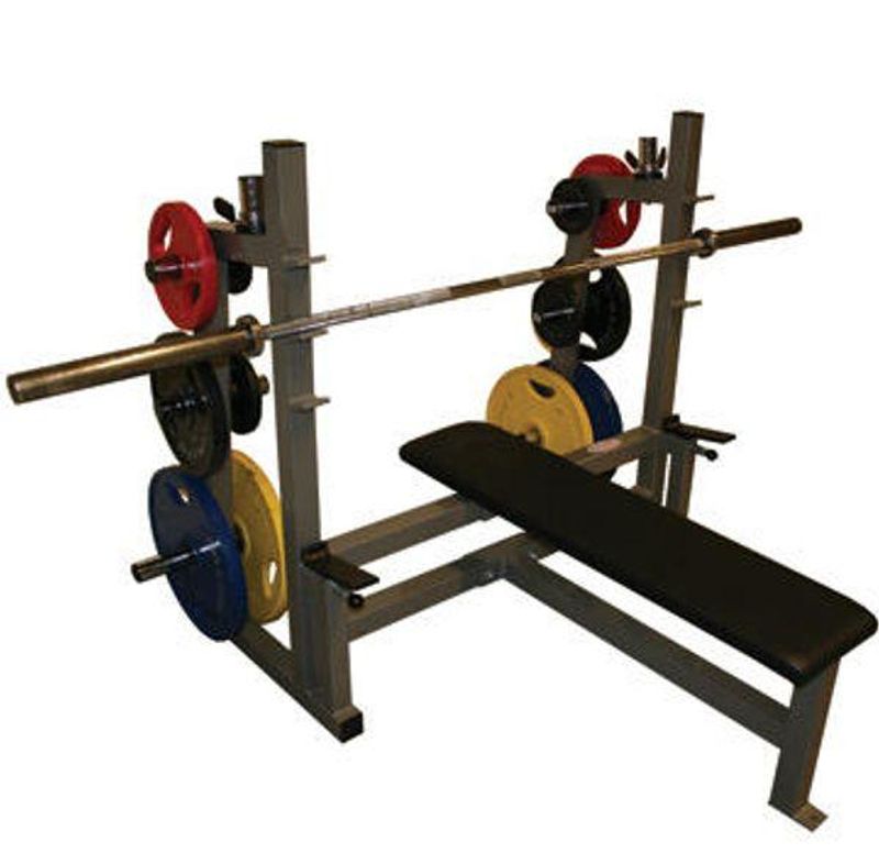 GYM2000 Benkpress m/ sikring og vekthorn