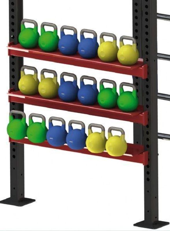 GYM2000 Kettlebellhylle for cage m kasse